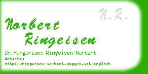 norbert ringeisen business card